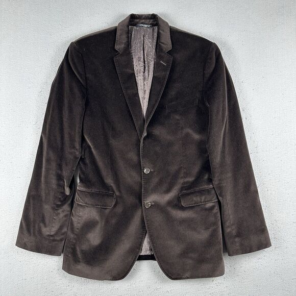 Dolce And Gabbana Blazer Men’s Small Brown Velvet 2 Button Notch Collar Lined - Picture 1 of 16